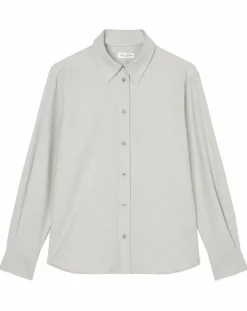 Chemise en Flanelle manches ballons gris clair