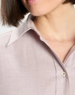 Chemise en Flanelle manches ballons violet clair