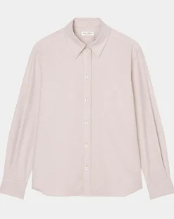 Chemise en Flanelle manches ballons violet clair