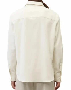 Chemise en flanelle manches ballons écrue