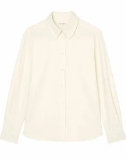 Chemise en flanelle manches ballons écrue