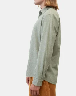 Chemise en Flanelle Regular Fit micro carreaux verte