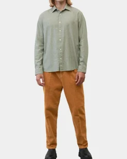 Chemise en Flanelle Regular Fit micro carreaux verte