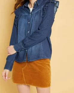 Chemise en jean Blue Gilda aged wash