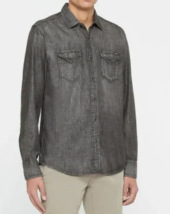 Chemise en Jean Slim Fit gris foncé
