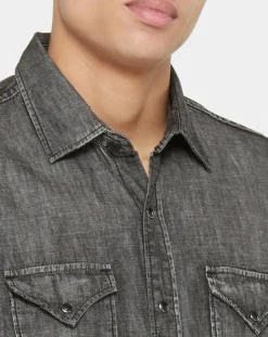 Chemise en Jean Slim Fit gris foncé