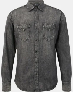 Chemise en Jean Slim Fit gris foncé