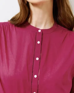 Chemise en Popeline Clarisse groseille