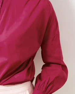 Chemise en Popeline Clarisse groseille