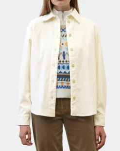 Chemise en Velours côtelé écrue