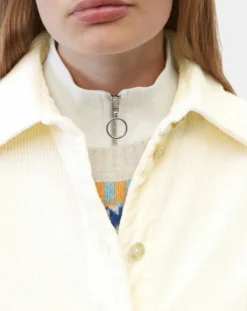 Chemise en Velours côtelé écrue