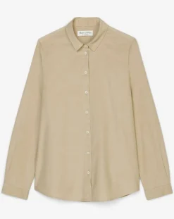 Chemise en Velours côtelé fin Milleraies beige