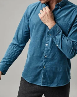 Chemise en Velours côtelé Milleraies bleue