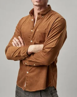 Chemise en Velours côtelé Milleraies marron