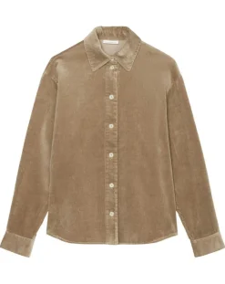 Chemise en Velours côtelé marron
