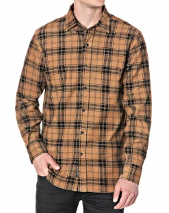 Chemise en Velours Regular Fit Basic à carreaux marron/noir