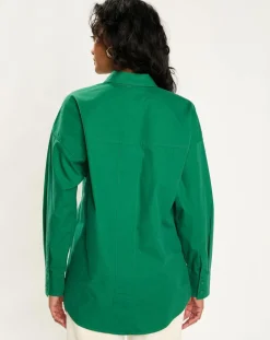Chemise Epaisse Coton uni verte