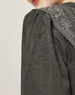 Chemise fluide 100% Bambou Rose noir délavé