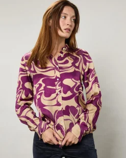 Chemise fluide Coraz imprimée violette