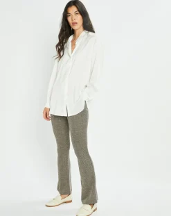 Chemise fluide satinée Jena écrue