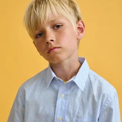 Chemise Ganix rayée bleue