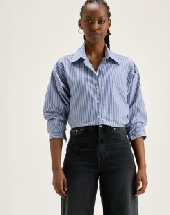 Chemise Gedeon rayée bleue