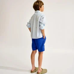 Chemise Gulian imprimée surfers bleue