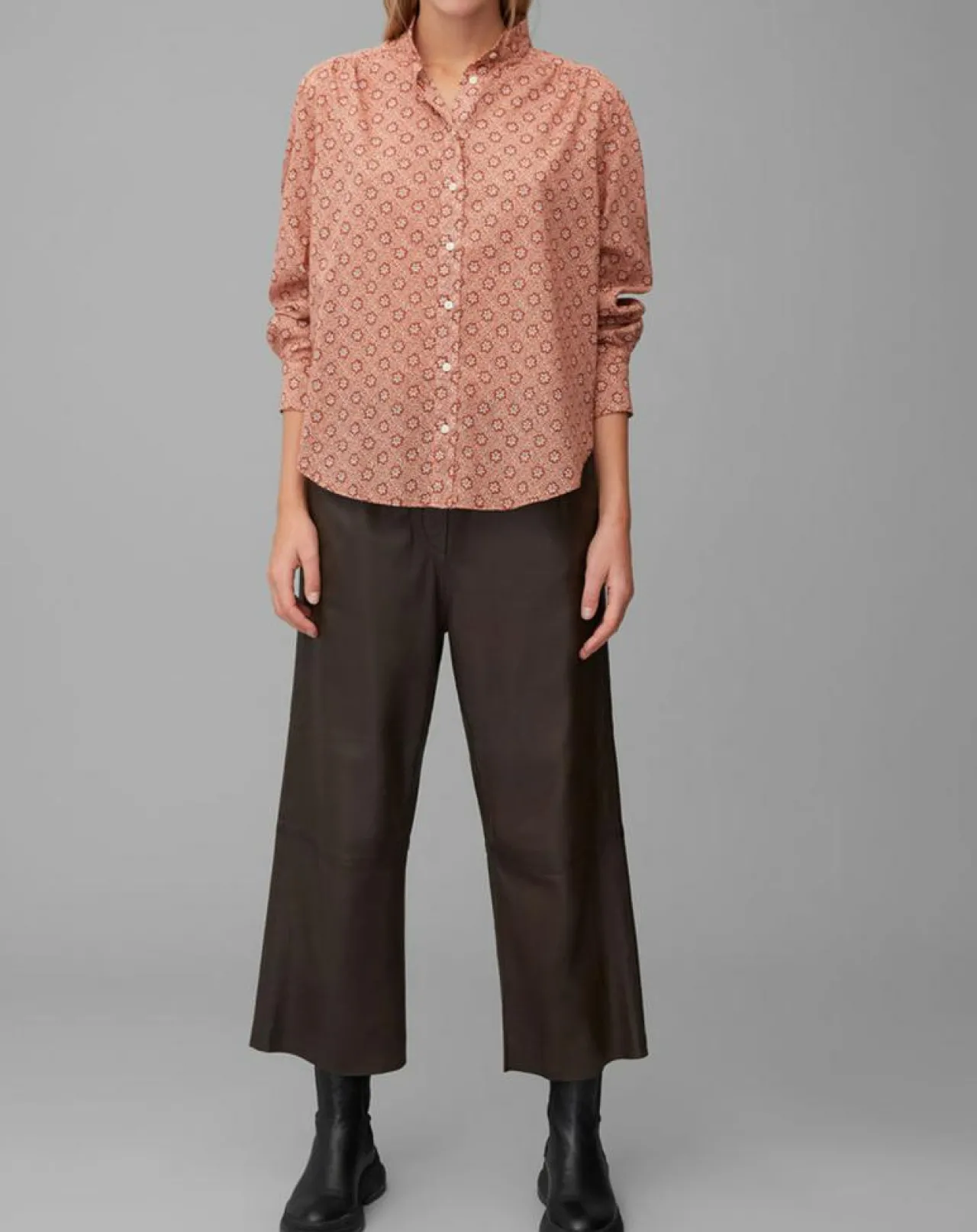 Chemise imprimée all-over rouge