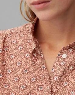 Chemise imprimée all-over rouge