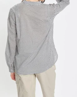 Chemise imprimée blanc/bleu