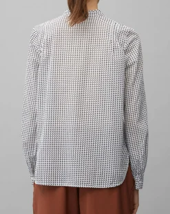 Chemise imprimée blanc/bleu