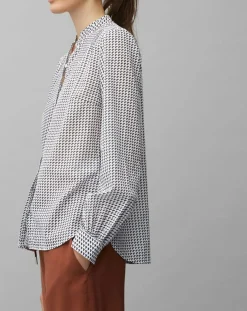 Chemise imprimée blanc/bleu