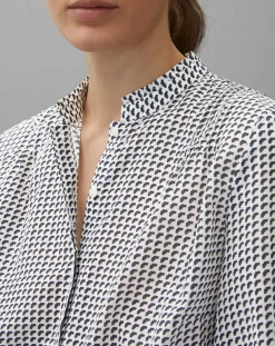 Chemise imprimée blanc/bleu