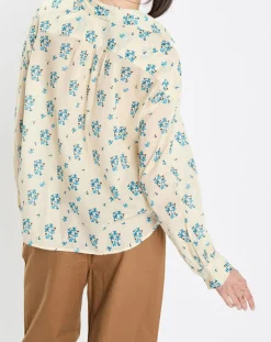 Chemise imprimée blanc/bleu