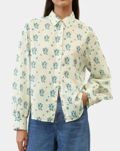 Chemise imprimée blanc/bleu