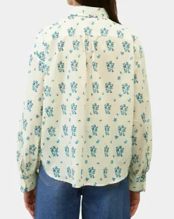 Chemise imprimée blanc/bleu