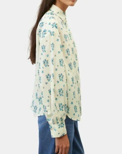 Chemise imprimée blanc/bleu