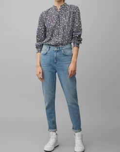 Chemise imprimée floral bleue