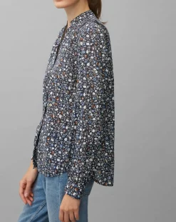 Chemise imprimée floral bleue