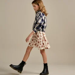 Chemise Inxs à carreaux écru/marine