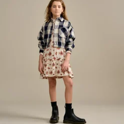 Chemise Inxs à carreaux écru/marine