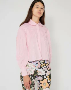 Chemise large Bridgerton rose poudre