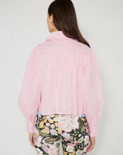 Chemise large Bridgerton rose poudre