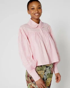 Chemise large Bridgerton rose poudre
