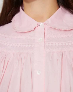 Chemise large Bridgerton rose poudre