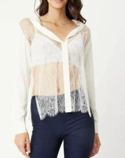 Chemise Leisuring en dentelle ivoire