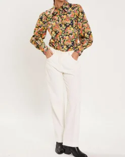 Chemise Liberty Fauve imprimée noir/multicolore