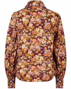 Chemise Liberty Fauve imprimée cerise noire/multicolore