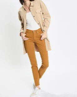 Chemise longue Overshirt Loose beige