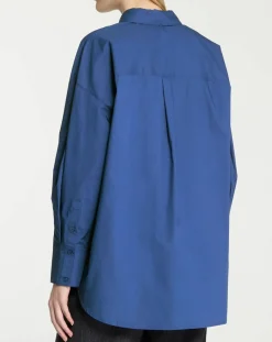 Chemise oversize en Coton Rodez bleu foncé